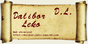 Dalibor Leko vizit kartica